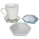8 Pcs Diy Coaster Silicone Mold, Include 4 Pcs Square, 4 Pcs Hexagon,Bottom U6P3
