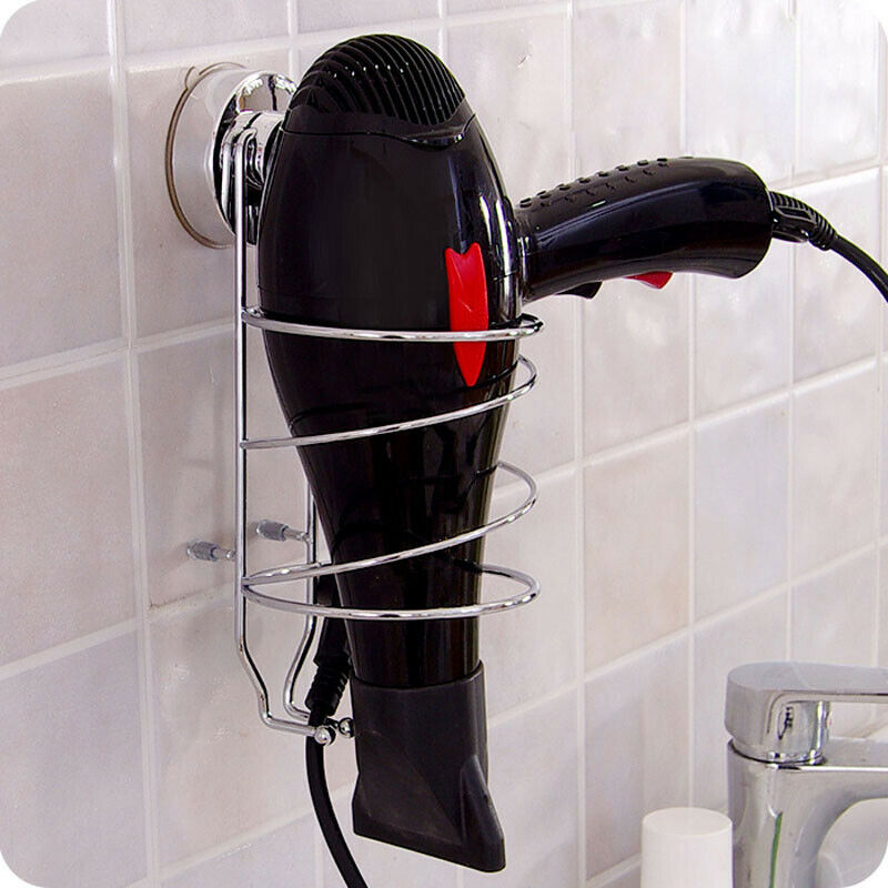 Multi-Function Storage Rack Powerful Suction Stainless Steel Holder For HairW6L4