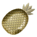 Simple Scandinavian Style Wooden Golden Tray Pineapple Shape Snack Fruit Bo
