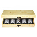 50 Coin Storage Boxes Round Coin Storage Wooden Box Commemorative Coin Coll O6H5