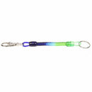 Lobster Hook Blue Green Spring Coil Design Keyring Keychain Key Chain Strap R4T5