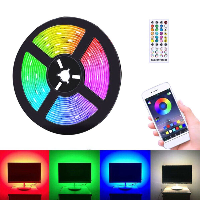 5m LED Waterproof RGB String Lamp Bluetooth Remote Control Ribbon Light