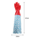 Household Velvet Long Sleeves Gloves Kitchen Cleaning Dish Washing Gloves