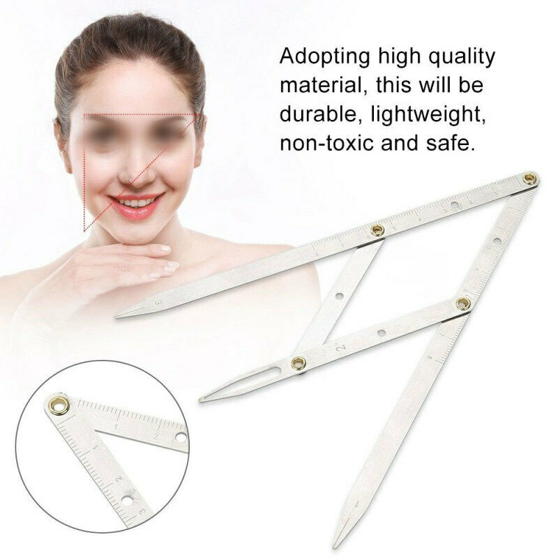 Reusable Eyebrow Tattoo Ruler Golden Ratio Permanent Symmetrical Calipe XEK