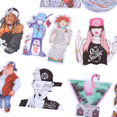 48Pcs/bag hip hop punk music band stickers DIY suitcase laptop car stickers