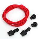 One pair of elastic shoelace lock lock shoelace 120 cm red black A6T6