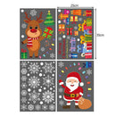 4pcs Merry Christmas Window Glass Stickers Santa Claus Snowflake Elk Decals
