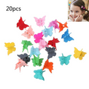 20PCS Butterfly Hair Clips Claw Barrettes Mixed Color Mini Jaw Clip Hair Clamps