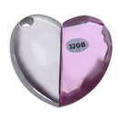 Cartoon Cute Metal Crystal Heart Pendrive USB Flash Drive Memory Stick Pen