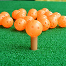20pcs Hollow Plastic Practice Golf Balls Golf Wiffle Balls Air Flow Balls LJ