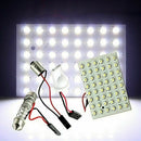 48SMD 3528 LED Lamp Panel BA9S T10 Festoon Car Interior Dome White Led Ligh G0B4