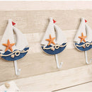 Mediterranean Boat Wall Door Closet Clothes Bag Hat Towel Hanger Hook Holder