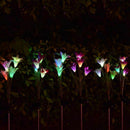 2 Pack Solar Powered Lights with 8 Lily Flower, Multi-color Changing LED So