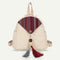 Ethnic Tassel Decor Travel Backpacks Women Straw Shoulder Knapsack (White)