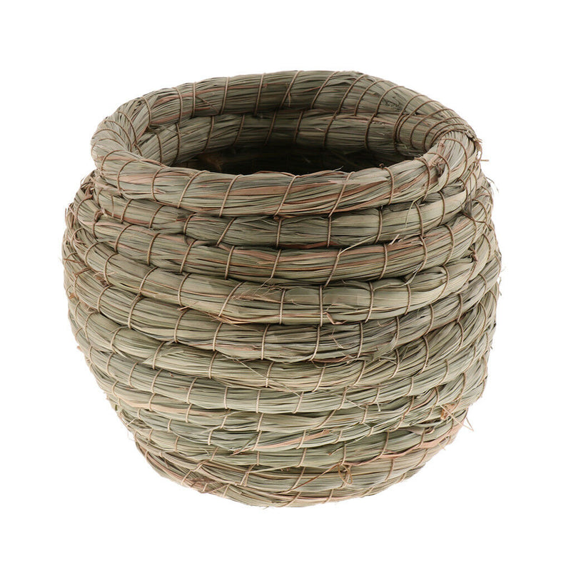 Handwoven Straw Bird Nest Bed House Macaw Parrot Breeding Cave Bird Nest