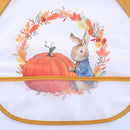 Cartoon Full Sleeve Baby Bib Waterproof Paint Feeding Apron (Pink Rabbit)