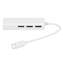 USB 3.1 Type-C to USB 3.0 3 Ports Hub Highspeed Ethernet Internet Adapter C