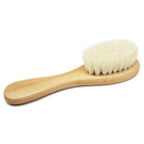 Natural Wooden Handle Soft Press Baby Hairbrush and Super Soft Goat Hair Su
