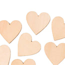 20pcs Unpainted Heart Wooden Shapes Embellishment Rustic Wedding Party Decor