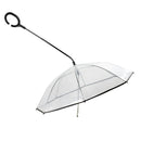 Transparent Pet Umbrella with Dog Walking Leash Raining Handle Dog Raincoat A
