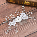 1pc Bridal Rhinestone Flower Hair Comb Wedding Hair Accessories Hair Jewelry  BX