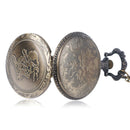 Fashion large bronze thin chain rabbit retro pocket watch retro Roman scale E5E2
