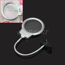 LED Illuminated Light Glass Lens 2.5/5X Magnifying Desk Table Lamp Magnifier