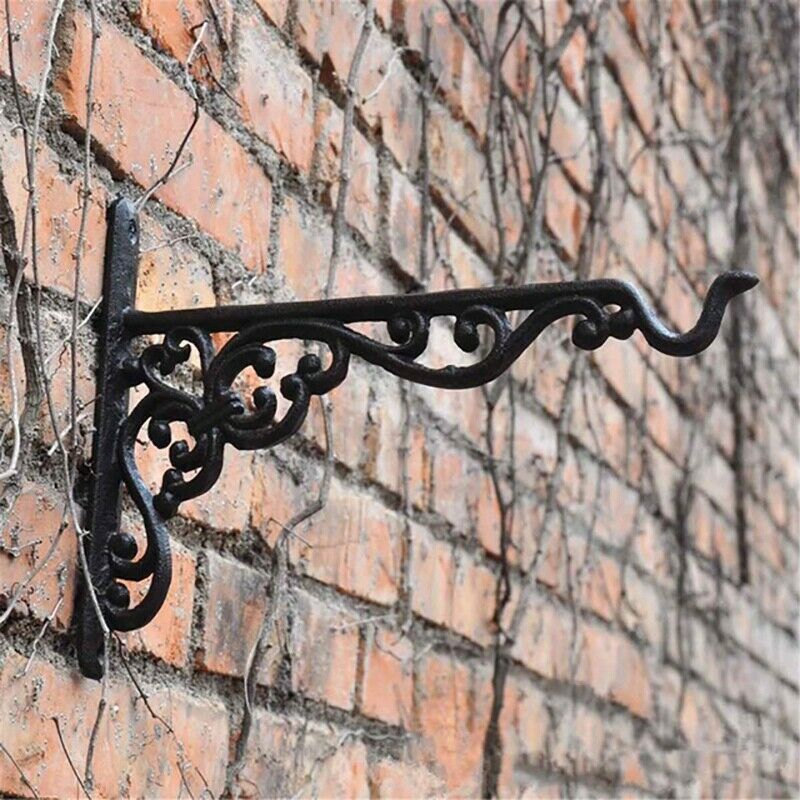 Cast Iron Hanger Wrought Iron Garden Hook Flower Pots Basket Wall Hanger Br C4L5