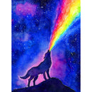5D DIY Full Drill Diamond Painting Novelty Wolf Cross Stitch Mosaic (B387) A