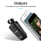 Bluetooth Headset Clip-on Earphone Sport Earbud Earpiece Handsfree Black