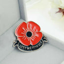 Red Poppy Flower Brooch Pin Broach Lapel Enamel Remembrance Badge Banquet Gift !