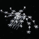 Bridesmaid Crystal Flower Hair Slide Comb Wedding Tiara Headpiece Jewelry
