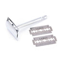 Safety Men Double Edge Blade Shaving Hair Razor Shaver 2 Blades Old-Style L ME