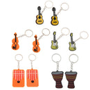 2x Violin Keychain Key Chain Handbag Purse Pendant Charm for Music Lovers
