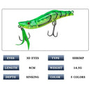 5Pcs Lure Prawn Tackle Hooks Bait Tackle For Cuttlefish Octopus Long Shot C