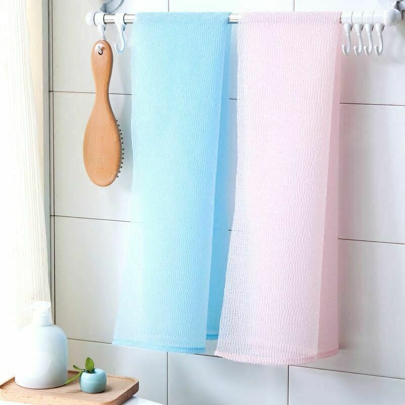 3090cm Nylon Soft Bath Body Wash Towel Scrub Bath Exfoliating Random N2Y8 C Y4L2
