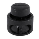 10 Pcs Plastic Toggle Stoppers 2 Holes Cord Locks End Black Q9K4
