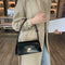 Classic Women Handbag PU Leather Retro Shoulder Bag Shopping Totes (Black)