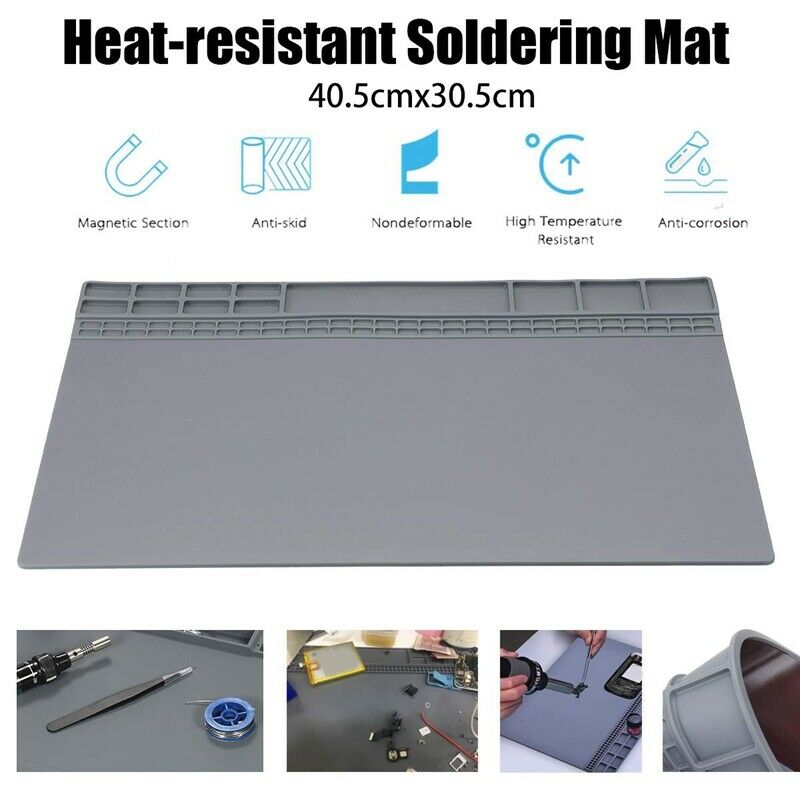 Insulation Pad Heat Resistant Soldering Station Silicon Soldering Mat Work  S4V5