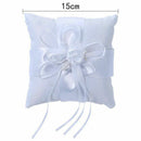 Beautiful 15x15cm White Wedding Lace Ring Pillow Flower Shape With Flash Di K1V4