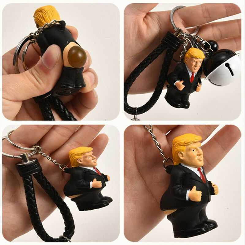 Creative Funny Donald Trump Crowded Stress Ball Key Ring Keychain Accessor Nw