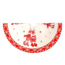Christmas Tree Skirt Double Deer Print Tree Skirt 120Cm Christmas Tree Bott M6Y9