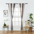Window Sheer Curtains Rod Pocket Faux Linen Voile Curtains ~Color_6
