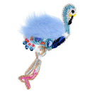 Blue Swan Rhinestones Sequins Patch Beads Clothes Applique DIY Accessories