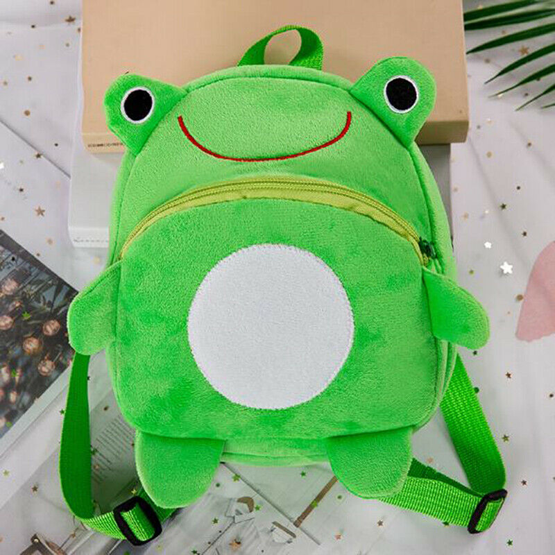 Frog mini schoolbag baby backpack children's shool bags kids plush backpackB Hn