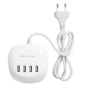 4 Ports USB 2.5V 2A Travel Charger Station Fast Charging Charger EU Plug Adapter