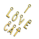 100pcs Bronze Alloy Alphabet Charms Pendants Letter Beads for Jewelry Making