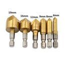 8 pcs 5/8in 1/2in 3/8in 1/4in Wood Plug Cutter Tool Drill Bits Set + 6PCS 1