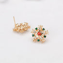 Snowflake Stud Earrings Ear Studs for Women Christmas Party Jewellery Gifts