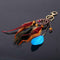 Dream Catcher Keychain Peacock Feather Car Key Ring Women Girl Jewelry Gift